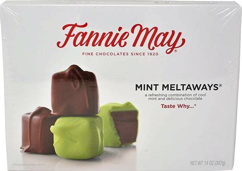 Fannie May Gourmet Sweet Mint Meltaways Milk Chocolate And Pastel