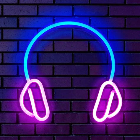 Lightzz Headset Neon Signs Led Nachtlicht Neon Spiel Usb Betrieben