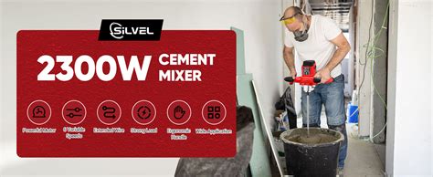 Amazon Silvel Cement Mixer W Handheld Electric Concrete Mixer