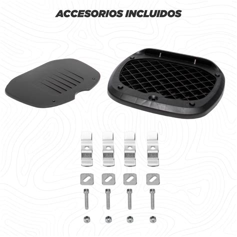 Motometa Detalles Caja Porta Equipaje Para Motocicleta L Con Respaldo