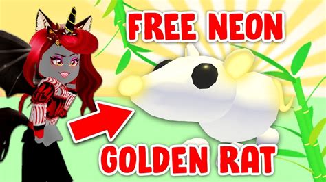 The Quickest Way To Get A Free Neon Golden Rat In Adopt Me Roblox