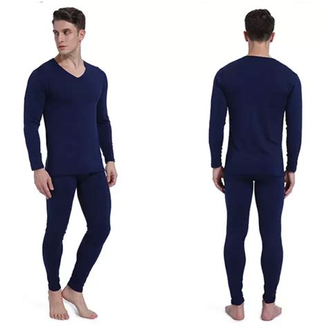 Thermal Underwear For Men Long John Set For Cold Weather Mens 2 Pc Long Sleeve Top And Pants