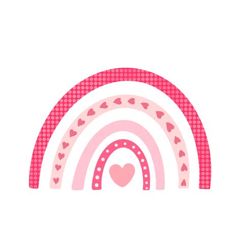 Pink Rainbow Valentines Rainbow Illustration 16584012 PNG