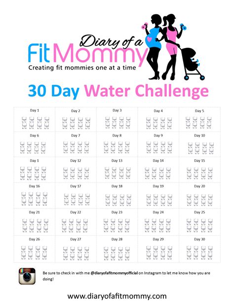 30 Day Water Challenge - Diary of a Fit Mommy