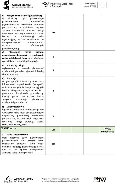 KARTA OCENY MERYTORYCZNEJ FORMULARZA REKRUTACYJNEGO PDF Darmowe