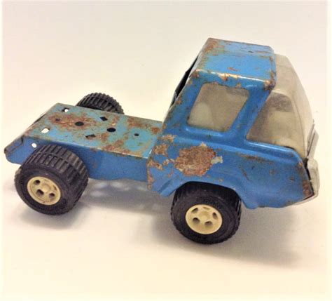 Vintage 1970s Pressed Steel Tonka Blue Transport Truck Cab to Restore ...