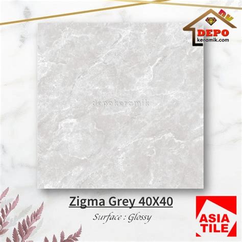 Jual Asia Tile Zigma Grey X Kw Keramik Lantai Kilap Motif Marble