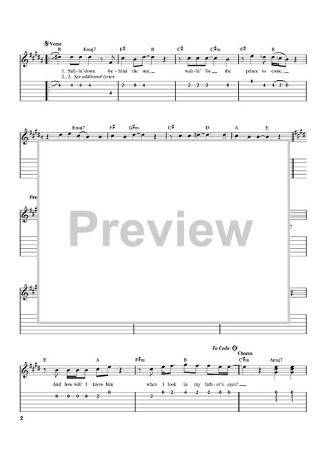 My Father's Eyes" Sheet Music by Eric Clapton for Easy Guitar Tab ...