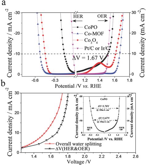 A Steadystate Polarization Curves Of Copo Co O Comof Commercial