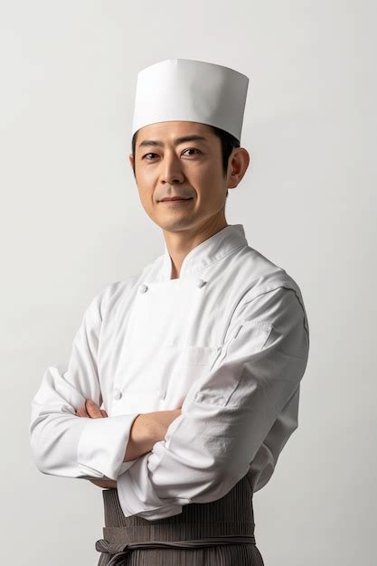 Premium Photo Arafed Asian Man In Chefs Uniform Posing For A Picture