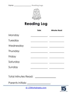 Reading Logs Worksheets Worksheets