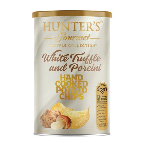 Hunters Gourmet Hand Cooked Potato Chips White Truffle And Porcini