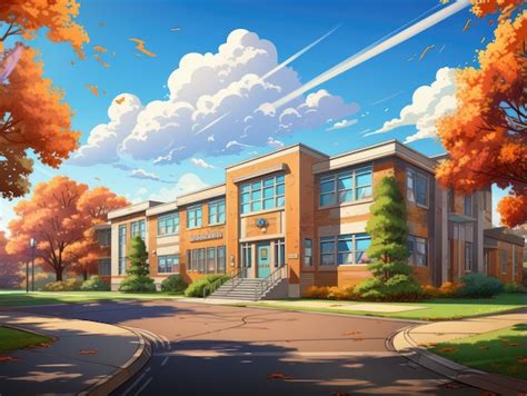 Premium Photo | High school HD 8K Vector illustration wallpaper