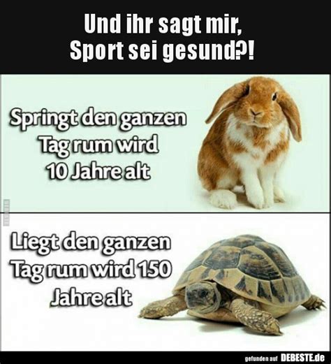 Und ihr sagt mir Sport sei gesund Lustige Bilder Sprüche Witze