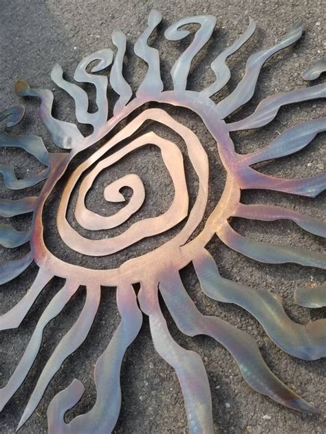 Rustic Sun Wall Decor Recycled Steel Custom Sun Metal Etsy In