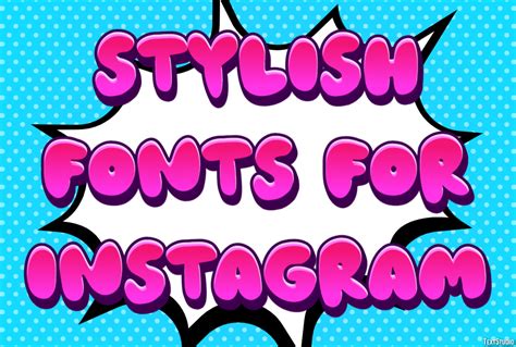 Stylish Fonts For Instagram Text Effect and Logo Design Font