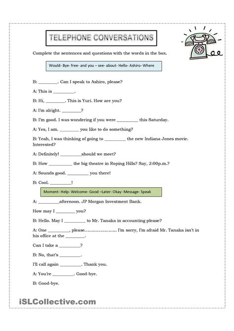 Printable Adult Esl Dialogues Jolomoon