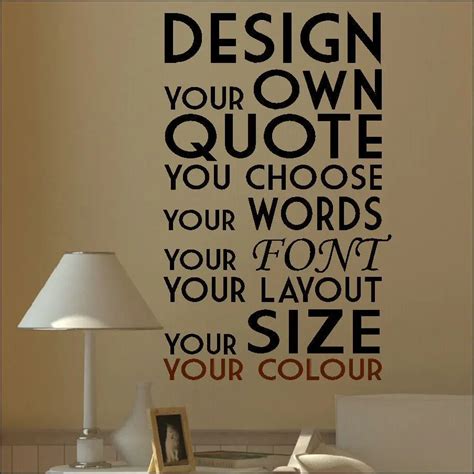 EXTRA LARGE CREATE YOUR OWN CUSTOM WALL QUOTE DESIGN STICKER TRANSFER DECAL vinyl decorative ...