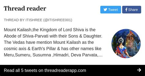 Thread By Itishree001 Mount Kailash The Kingdom Of Lord Shiva Is The