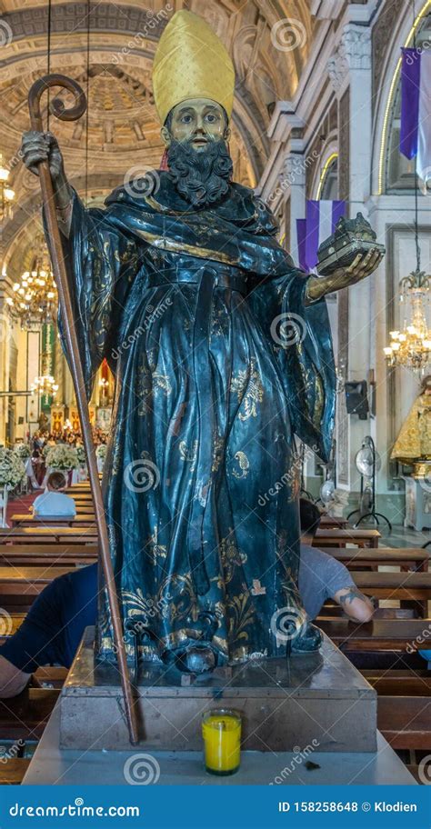 Statue Of Saint Augustine Of Hippo At San Augustin Church Manila