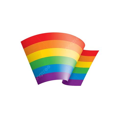 Rainbow Wave Clipart Png Images Vector A Rainbow Flag Waving On White