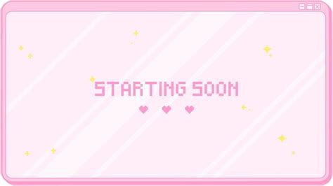 Animated Twitch Cute Pink Pixel Pop Up Box Window Screens Offline Brb Starting Soon