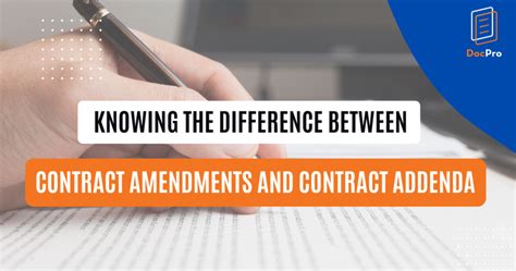 Amendment Vs Addendum Most Important Differences Between Amendment