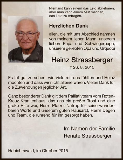 Traueranzeigen Von Heinz Strassberger Trauer HNA De