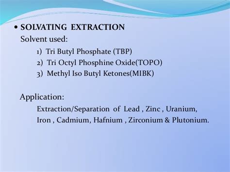 Solvent Extraction