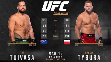 Tai Tuivasa Vs Marcin Tybura Full Fight Youtube