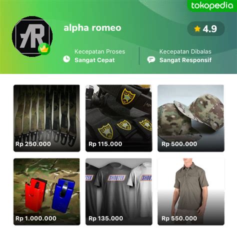 Toko Alpha Romeo Online Produk Lengkap Harga Terbaik Tokopedia