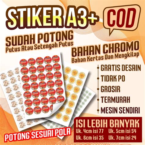 Jual Cetak Stiker A3 BONTAX LABEL MAKANAN MINUMAN COSMETIK Shopee