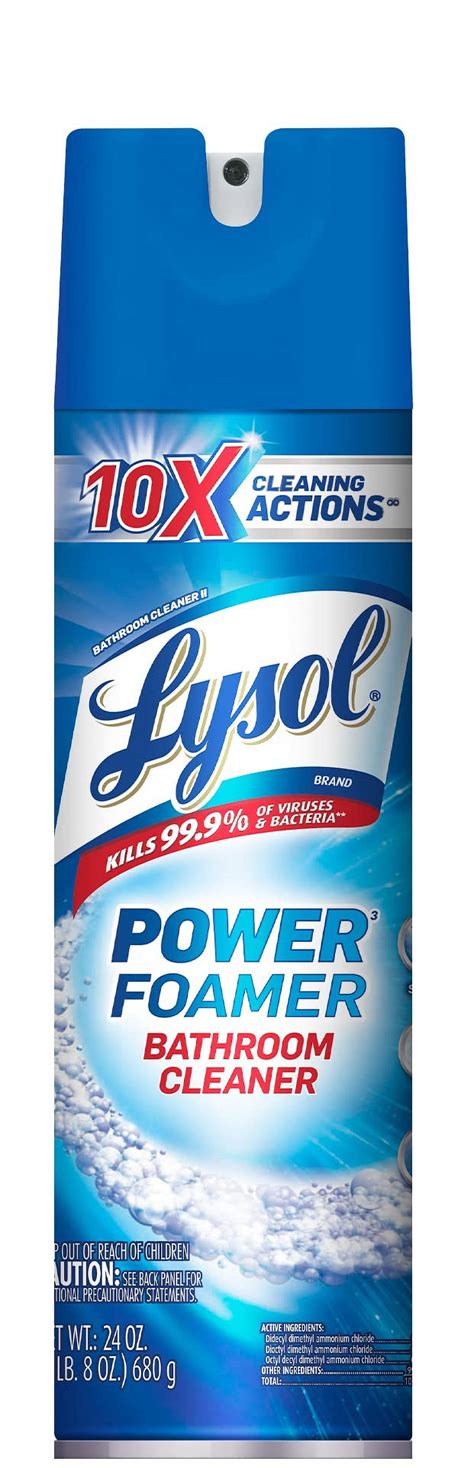 Lysol Power Foam Bathroom Cleaner Aerosol Can Oz Pack Of