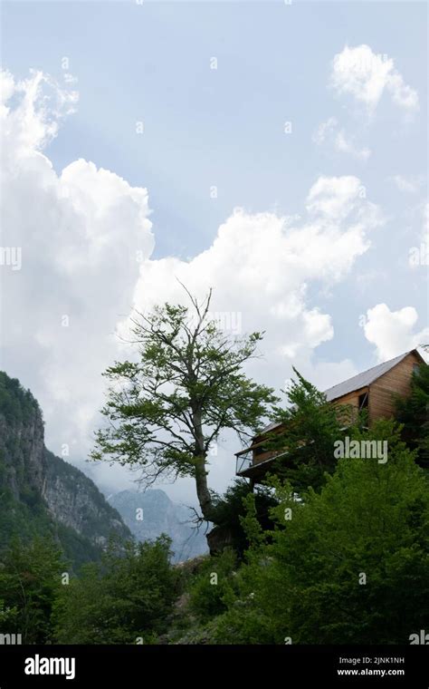 Scenic nature view of Albanian nature. Alpin environment background ...