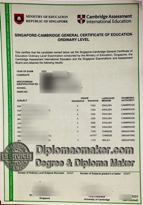 How To Buy A Fake Singapore Cambridge GCE O Level Certificate