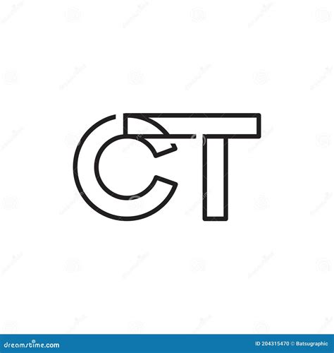 Icono Del Logotipo Del Vector De La Letra Inicial Del Ct Ilustración