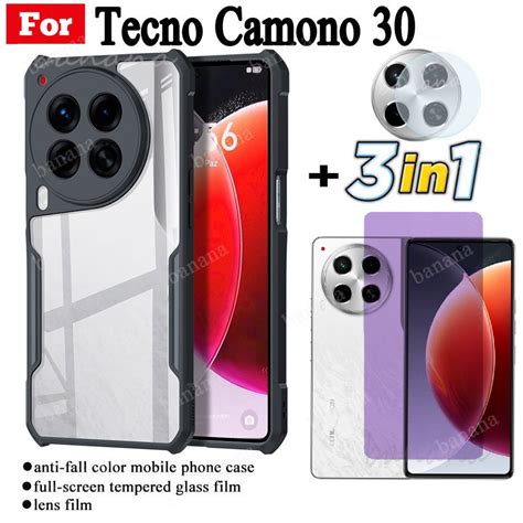 3 Em 1 Tecno Camon 30 Pro Caixa De Telefone À Prova De Choque Para 4G