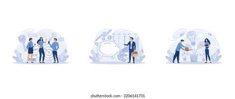 Teamwork Idea New Project Planning Startup Stock Vector Royalty Free