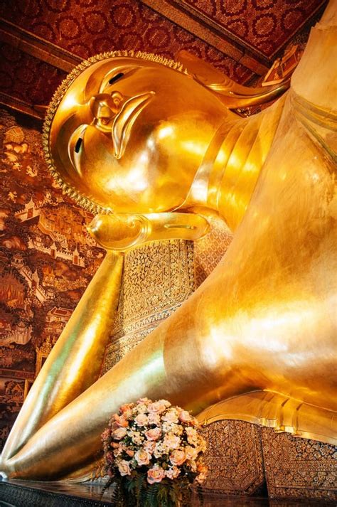 Golden Reclining Buddha Statue At Wat Pho Or Wat Phra Chetuphon