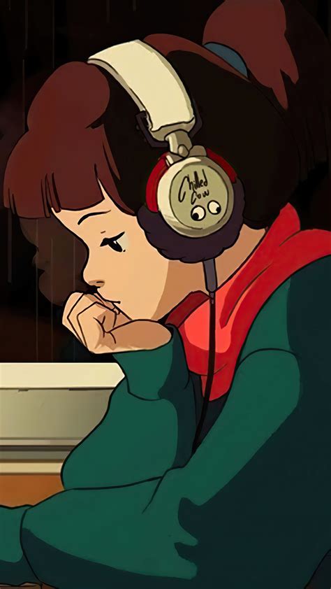 Digital Art Lofi Girls Studying Hip Hop Radio Headphone K Hd