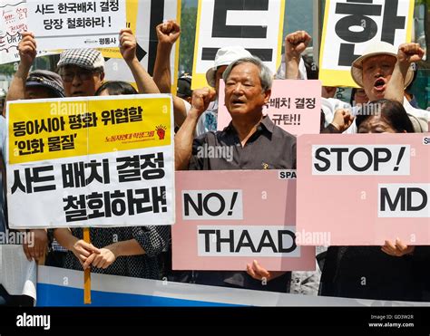 Protest Against The Thaad System In South Korea Jul South