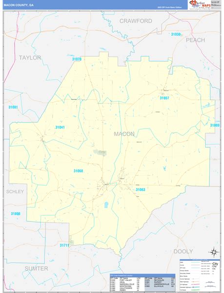 Wall Maps of Macon County Georgia - marketmaps.com