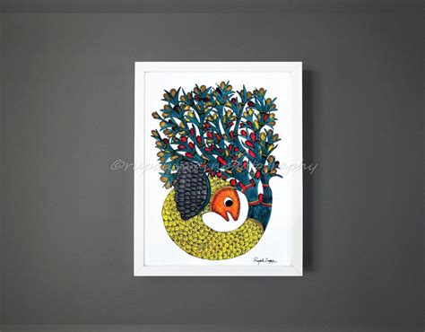 Buy GOND FISH PAINTING: Indian Gond Art, Fish Watercolor Folk Painting ...