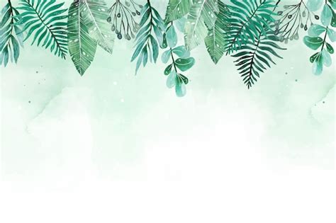 Free Vector Hand Painted Watercolor Tropical Leaves Summer Background