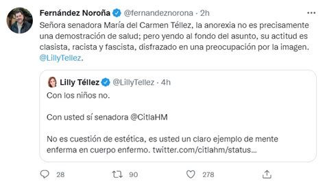 “clasista Racista Y Fascista” Fernández Noroña Estalló Contra Lilly