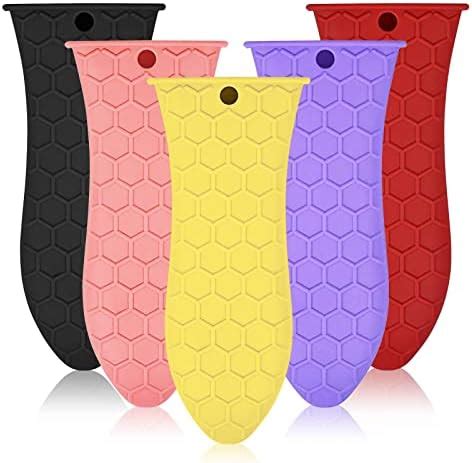 Amazon Silicone Hot Handle Holder Pcs Pan Handle Sleeve Pot Holders Cover Green Non Slip