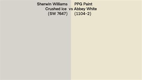 Sherwin Williams Crushed ice (SW 7647) vs PPG Paint Abbey White (1104-2 ...