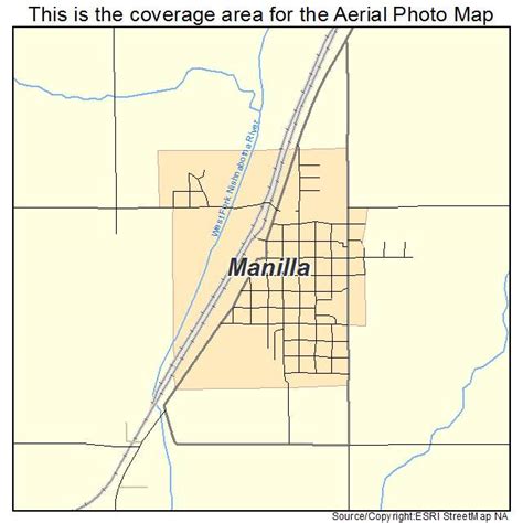 Aerial Photography Map of Manilla, IA Iowa