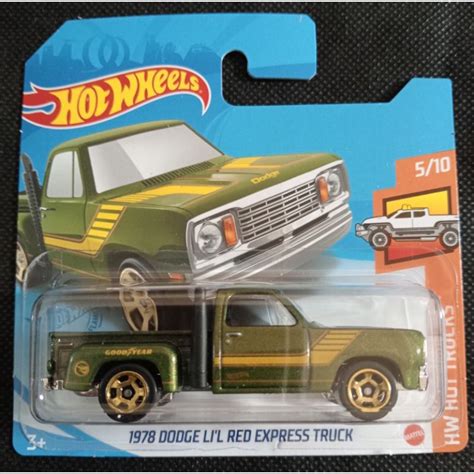Jual HOT WHEELS TREASURE HUNT REGULER DODGE LI L RED EXPRESS TRUCK SHORT CARD Shopee