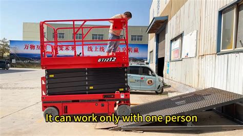 Electric Hydraulic Self Propelled Scissor Lift Platform 6m 12m Lift